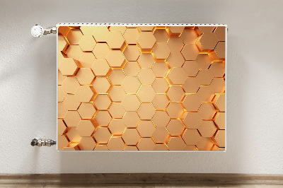 Capac decorativ pentru calorifer Grafică 3d honeycomb