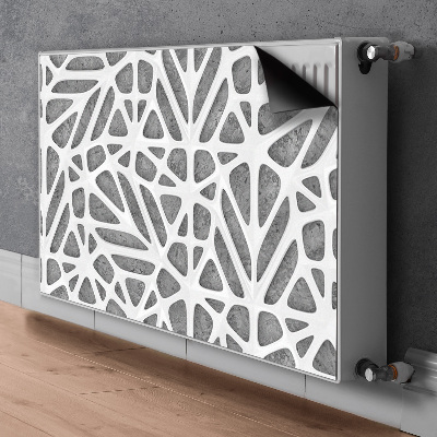 Magnet decorativ pentru calorifer Plasă albă pe beton