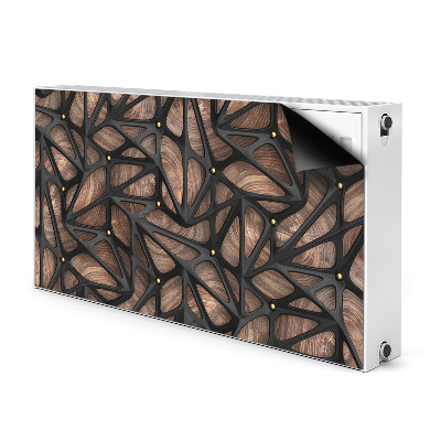 Magnet decorativ pentru calorifer Plasa de lemn negru