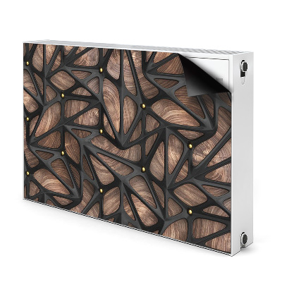 Magnet decorativ pentru calorifer Plasa de lemn negru