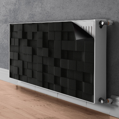 Magnet decorativ pentru calorifer Cuburi 3d negre