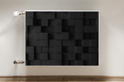 Magnet decorativ pentru calorifer Cuburi 3d negre