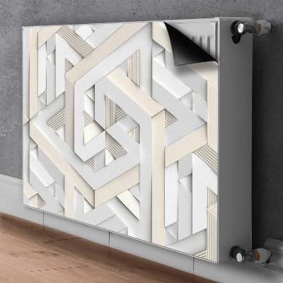 Magnet decorativ pentru calorifer Linii de geometrie model 3d