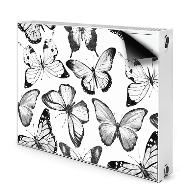 Magnet decorativ pentru calorifer Fluture alb-negru