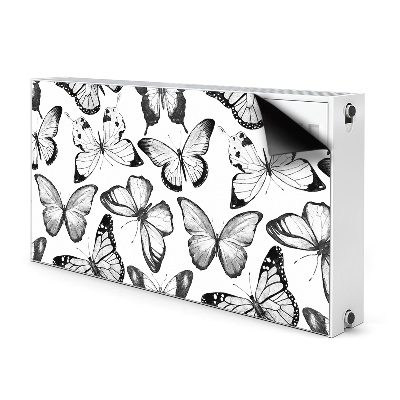 Magnet decorativ pentru calorifer Fluture alb-negru