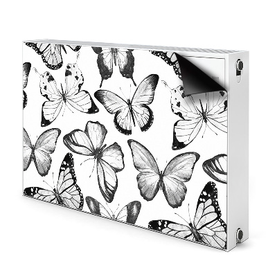 Magnet decorativ pentru calorifer Fluture alb-negru