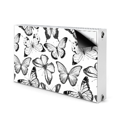 Magnet decorativ pentru calorifer Fluture alb-negru