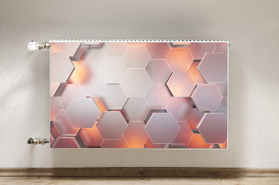 Magnet decorativ pentru calorifer Abstracția hex-urilor