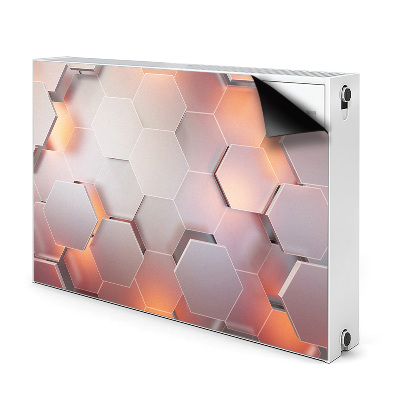 Magnet decorativ pentru calorifer Abstracția hex-urilor