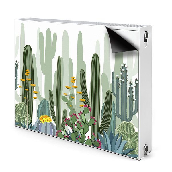 Magnet decorativ pentru calorifer Cacti cu flori