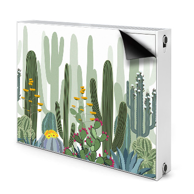 Magnet decorativ pentru calorifer Cacti cu flori