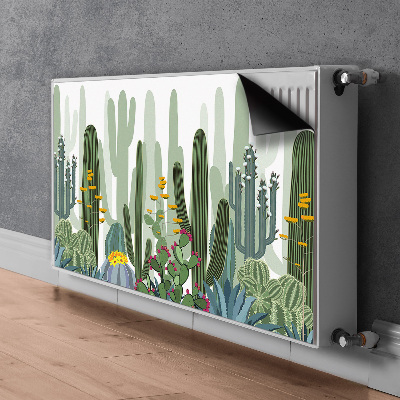 Magnet decorativ pentru calorifer Cacti cu flori