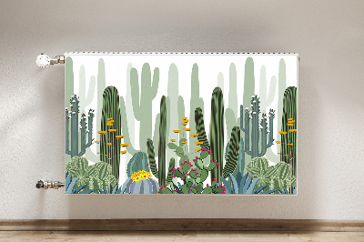 Magnet decorativ pentru calorifer Cacti cu flori