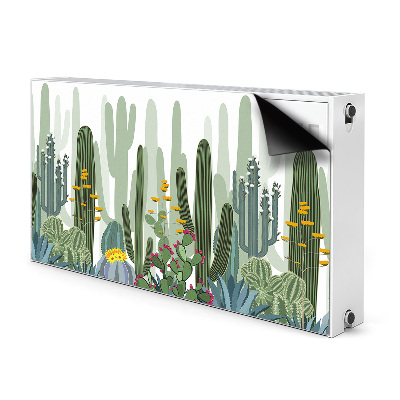 Magnet decorativ pentru calorifer Cacti cu flori