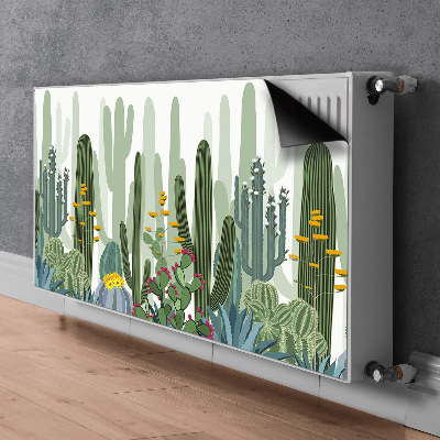 Magnet decorativ pentru calorifer Cacti cu flori