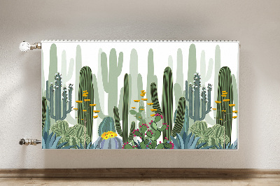 Magnet decorativ pentru calorifer Cacti cu flori