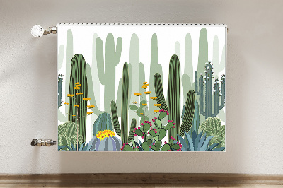 Magnet decorativ pentru calorifer Cacti cu flori