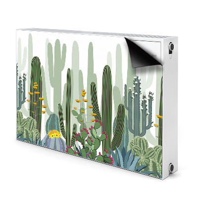 Magnet decorativ pentru calorifer Cacti cu flori