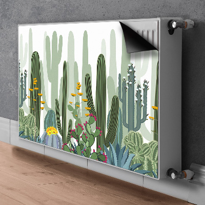 Magnet decorativ pentru calorifer Cacti cu flori