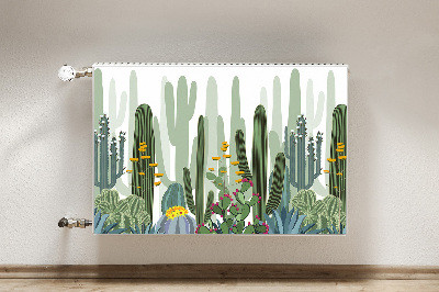 Magnet decorativ pentru calorifer Cacti cu flori