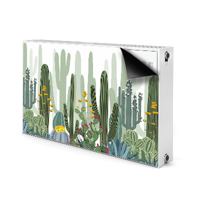 Magnet decorativ pentru calorifer Cacti cu flori