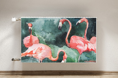 Magnet decorativ pentru calorifer Flamingos pictat