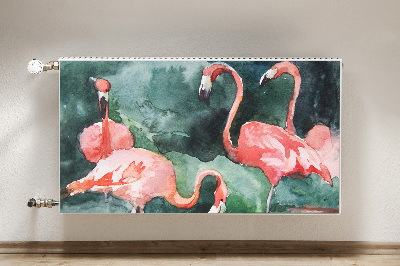 Magnet decorativ pentru calorifer Flamingos pictat