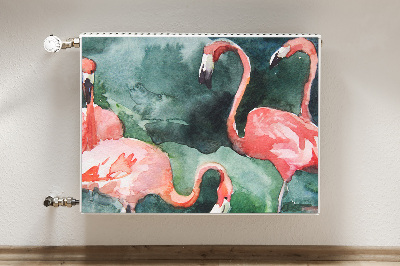 Magnet decorativ pentru calorifer Flamingos pictat