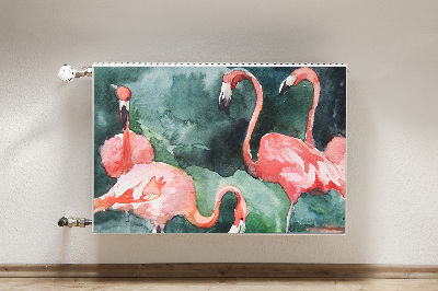 Magnet decorativ pentru calorifer Flamingos pictat