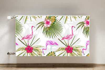 Magnet decorativ pentru calorifer Flamingos și flori