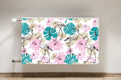 Magnet decorativ pentru calorifer Flamingos pictat