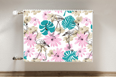 Magnet decorativ pentru calorifer Flamingos pictat