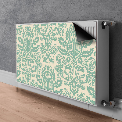 Magnet decorativ pentru calorifer Damask verde