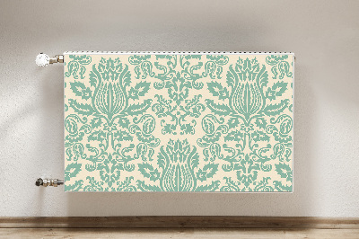 Magnet decorativ pentru calorifer Damask verde