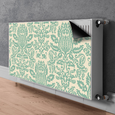 Magnet decorativ pentru calorifer Damask verde