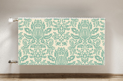 Magnet decorativ pentru calorifer Damask verde