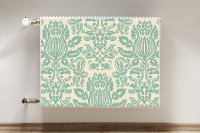 Magnet decorativ pentru calorifer Damask verde