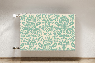 Magnet decorativ pentru calorifer Damask verde