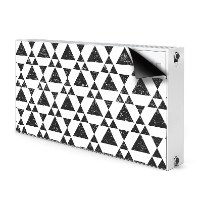 Magnet decorativ pentru calorifer Triunghiuri alb-negru
