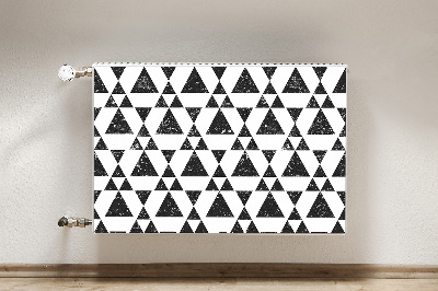 Magnet decorativ pentru calorifer Triunghiuri alb-negru