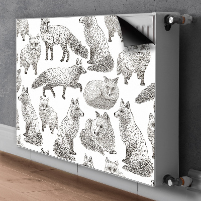 Magnet decorativ pentru calorifer Vulpi schițate