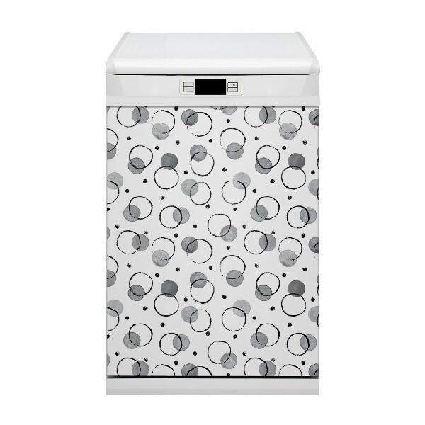 Magnet decorativ pentru mașina de spălat vase Cercuri cu jet de cerneală
