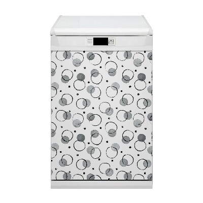 Magnet decorativ pentru mașina de spălat vase Cercuri cu jet de cerneală