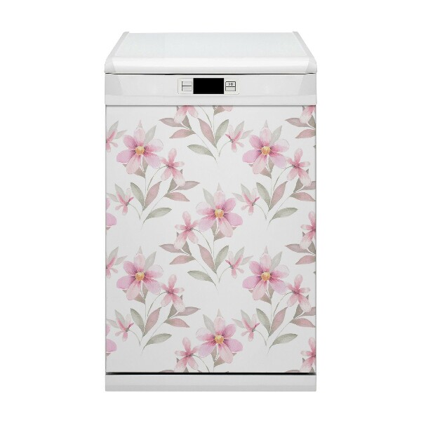 Magnet decorativ pentru mașina de spălat vase Flori roz