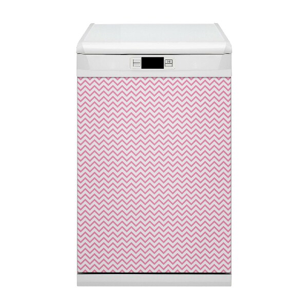 Magnet decorativ pentru mașina de spălat vase Zigzaguri roz