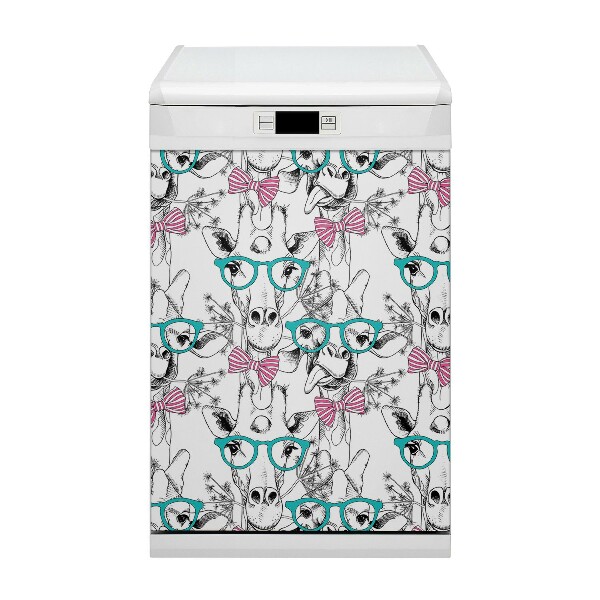 Magnet decorativ pentru mașina de spălat vase Girafa hipster
