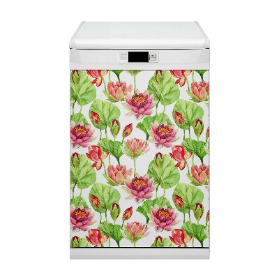 Magnet decorativ pentru mașina de spălat vase Frunze de flori lotos