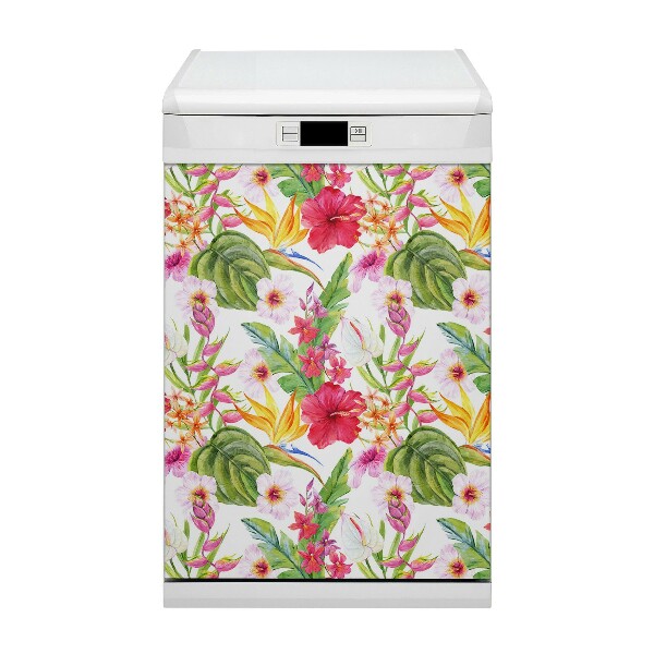 Magnet decorativ pentru mașina de spălat vase Hibiscus exotic