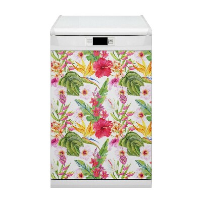 Magnet decorativ pentru mașina de spălat vase Hibiscus exotic