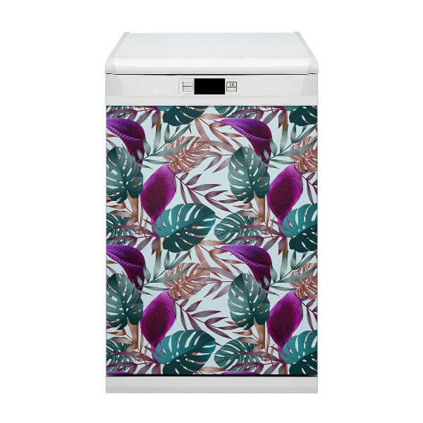 Magnet decorativ pentru mașina de spălat vase Frunze tropicale